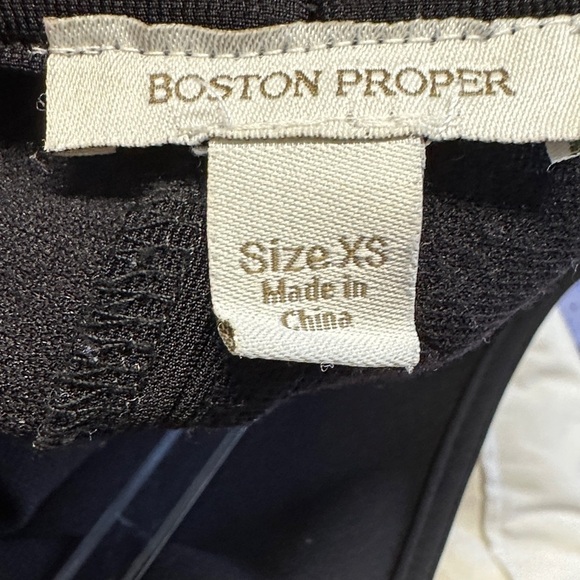 Boston Proper Half Sleeve Classic Black Mini Dress XS - Picture 2 of 6